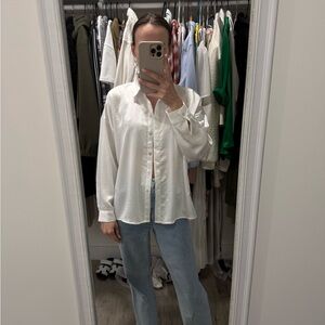 Zara Cream Collared Shirt